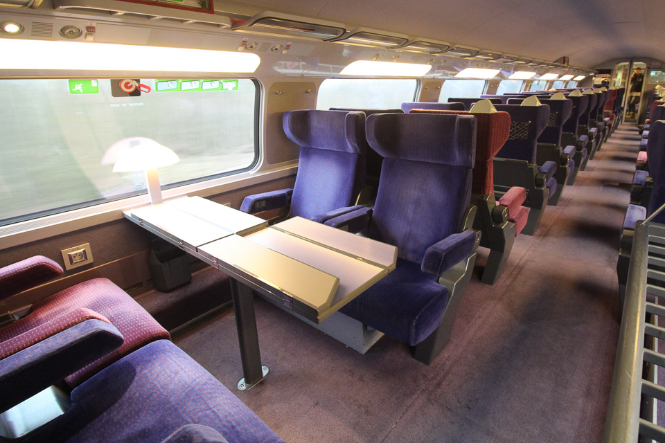 First class seats on TGV
